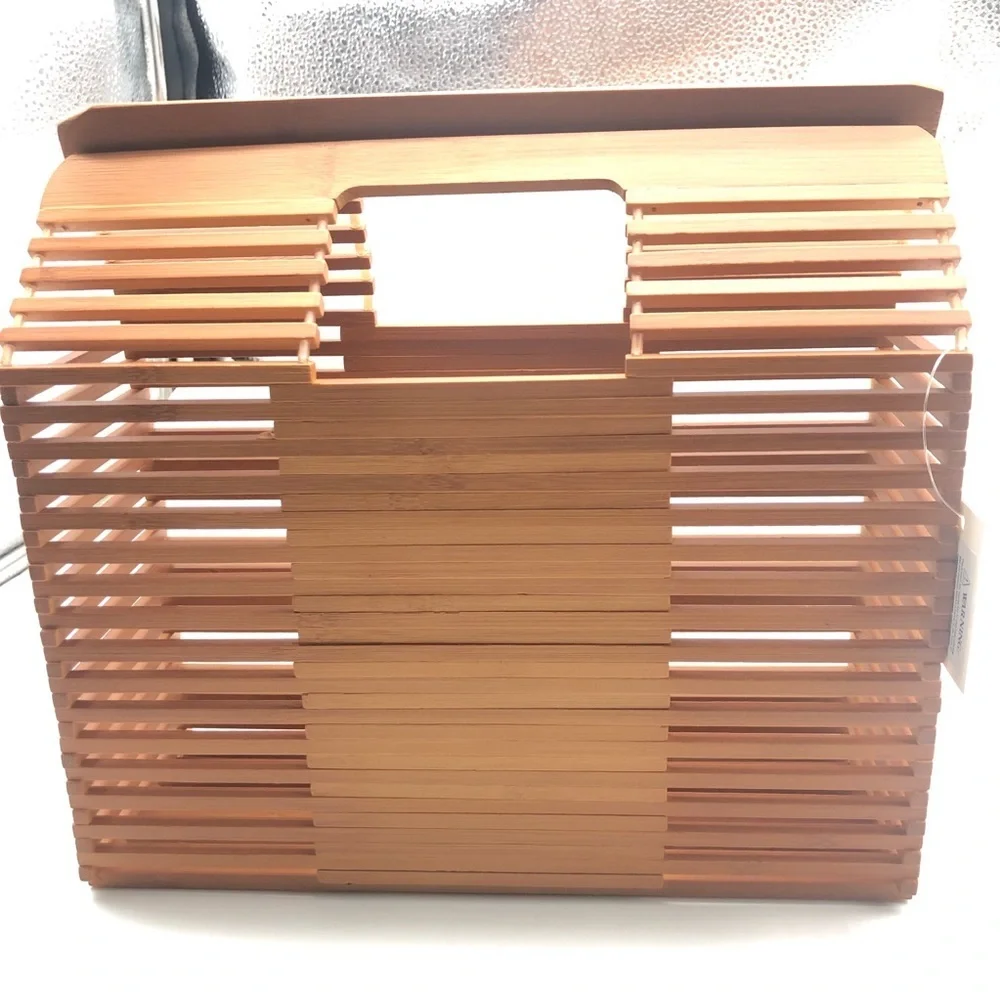 Bamboo Rectangle Shape Handbag
